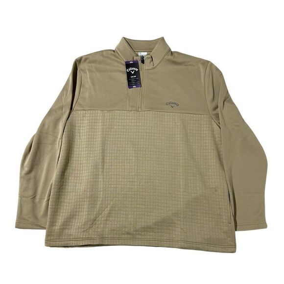 Callaway Men's Quarter Zip Pullover Tan Size XXL - Picture 6 of 12